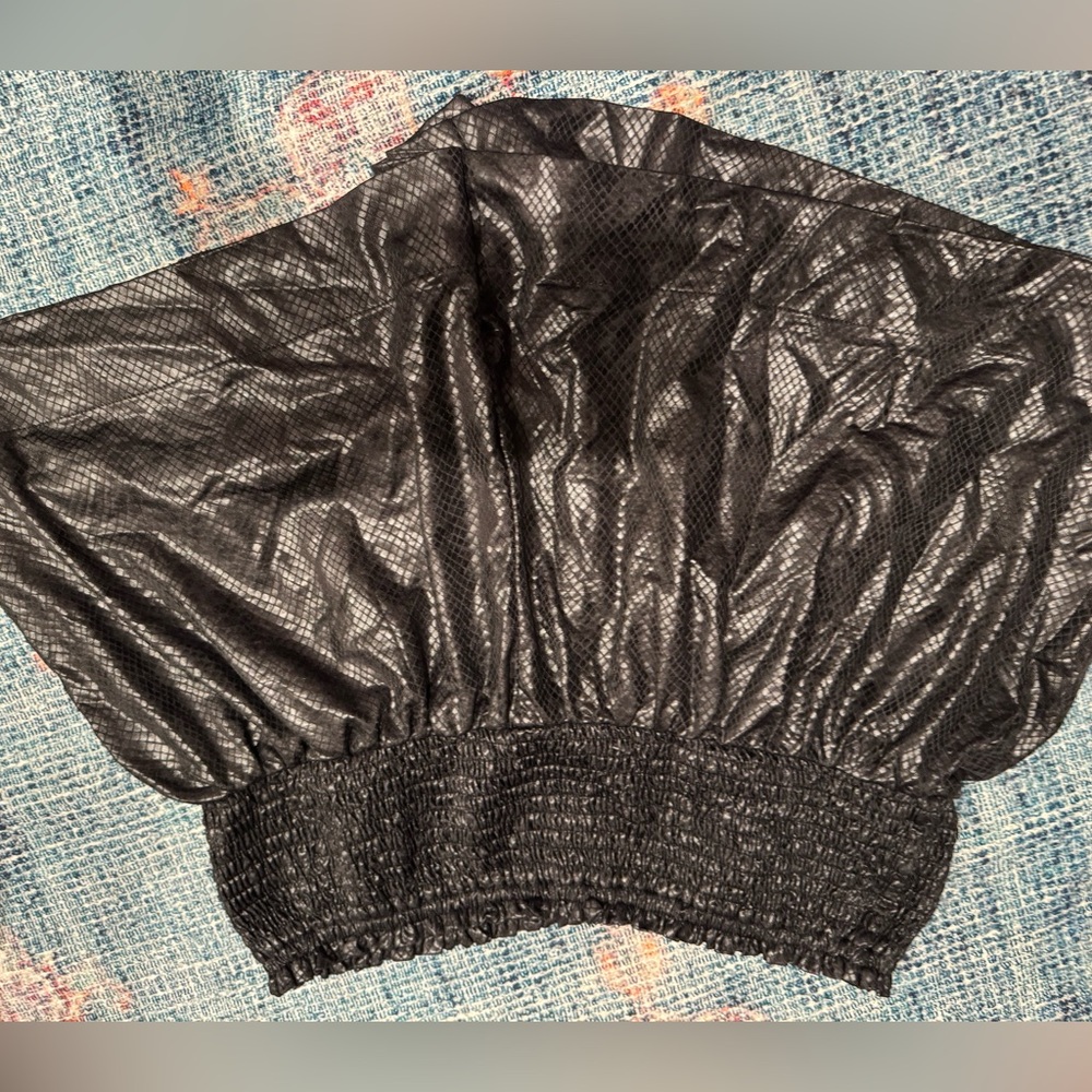 Snake skin pleather shorts